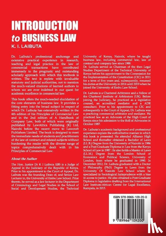 Laibuta, Kibaya - Introduction to Business Law