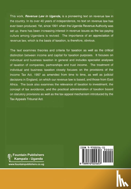 Bakibinga, David J. - Revenue Law in Uganda