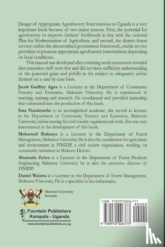  - Design of Appropriate Agroforestry Inter