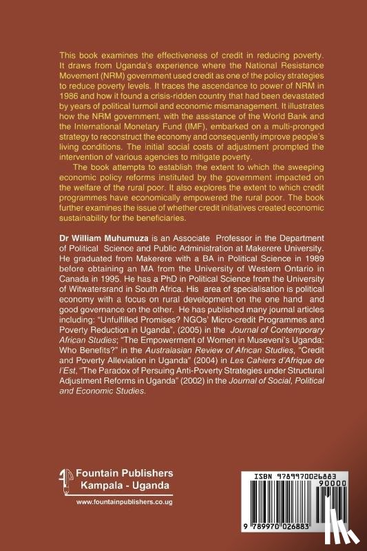Muhumuza, William - Credit and Reduction of Poverty in Ugand