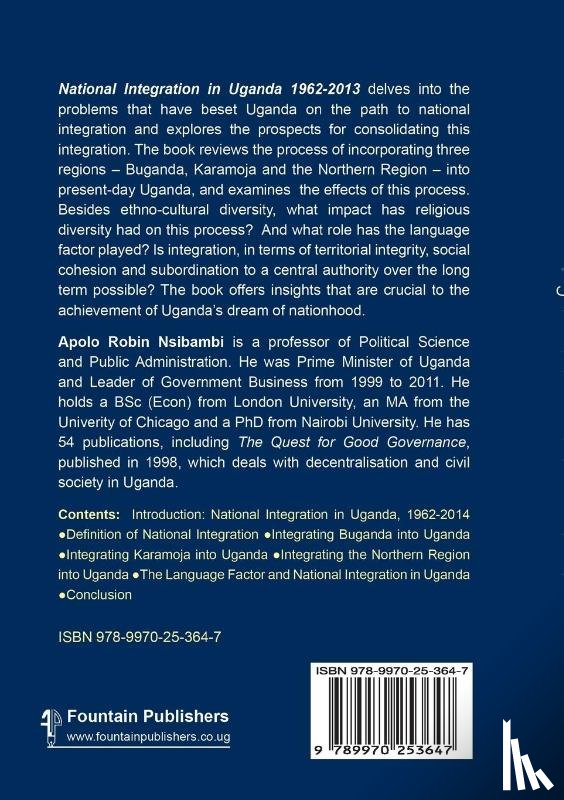 Nsibambi, Apolo Robin - National Integration in Uganda 1962-2013