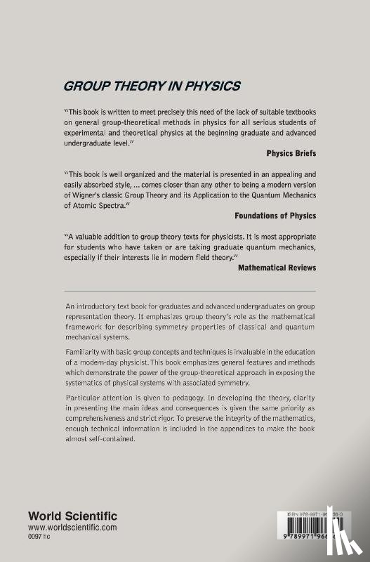 Wu-ki (Univ Of Washington, Usa) Tung - Group Theory In Physics: An Introduction To Symmetry Principles, Group Representations, And Special Functions In Classical And Quantum Physics
