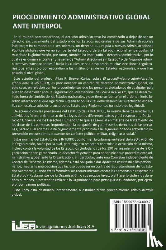 Brewer-Carias, Allan R - Procedimiento Administrativo Global Ante Interpol