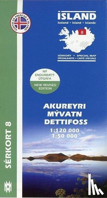  - Island Serkort 08 Akureyri - Myvatn - Dettifoss 1 : 120 000 / 1 : 50 000