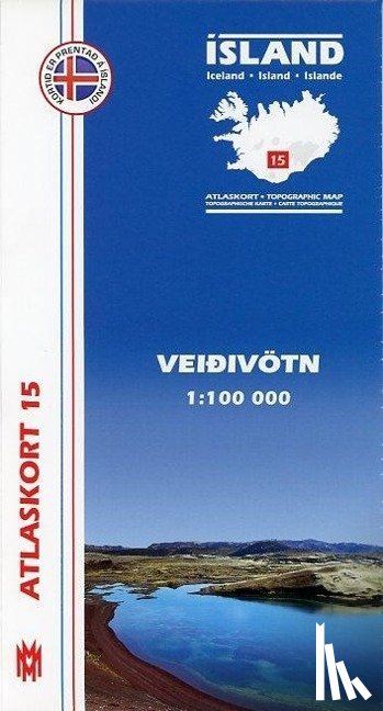  - Island Atlaskort 15 Veidivötn 1:100.000
