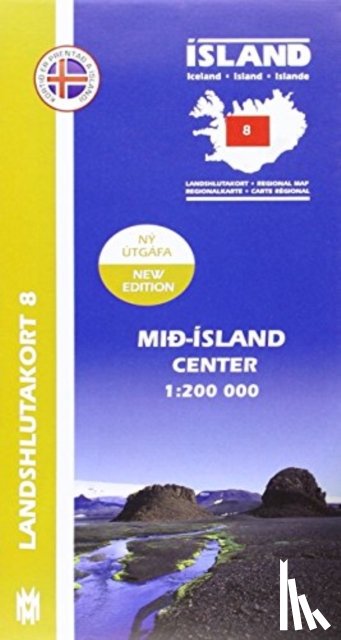  - Central Iceland Map 1: 200 000: Regional map 8
