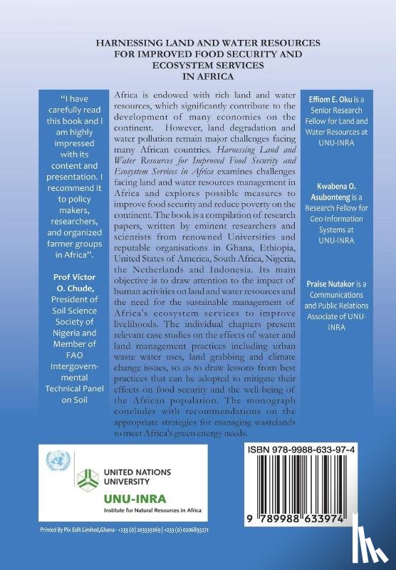  - Harnessing Land and Water Resources for Improved Food Security and Ecosystem Services in Africa