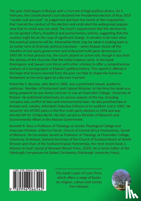  - Church, Law and Political Transition in Malawi 1992-1994