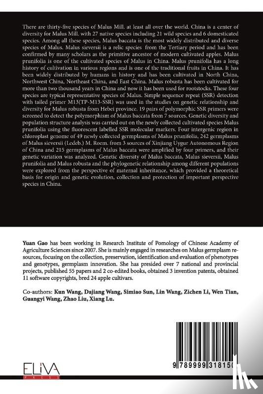 Gao, Yuan - Genetic Variation and Genetic Structure of Representative Species of Malus Mill