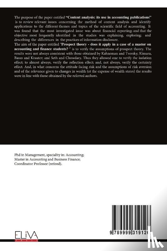 Alves, Maria Teresa - Accounting and Finance