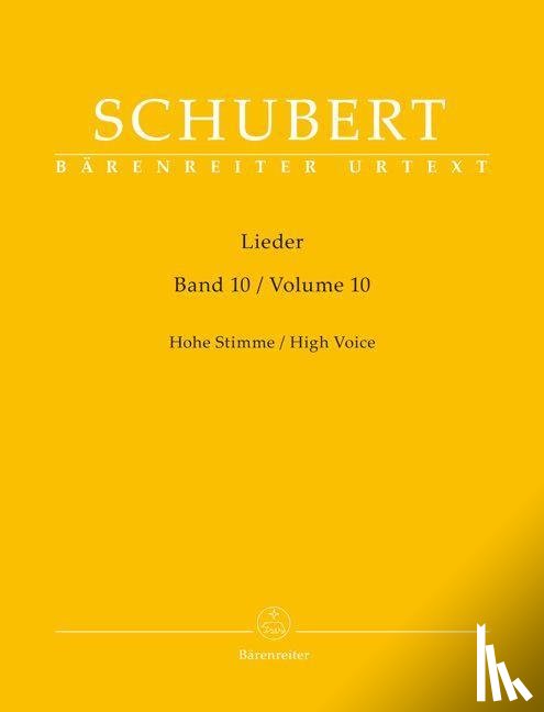 Schubert, Franz - Lieder, Band 10 für hohe Stimme