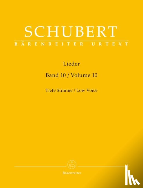 Schubert, Franz - Lieder, Band 10 für tiefe Stimme