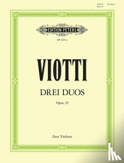 Viotti, Giovanni Battista - 3 Duos Op. 29 for 2 Violins: Set of Parts, Part(s)