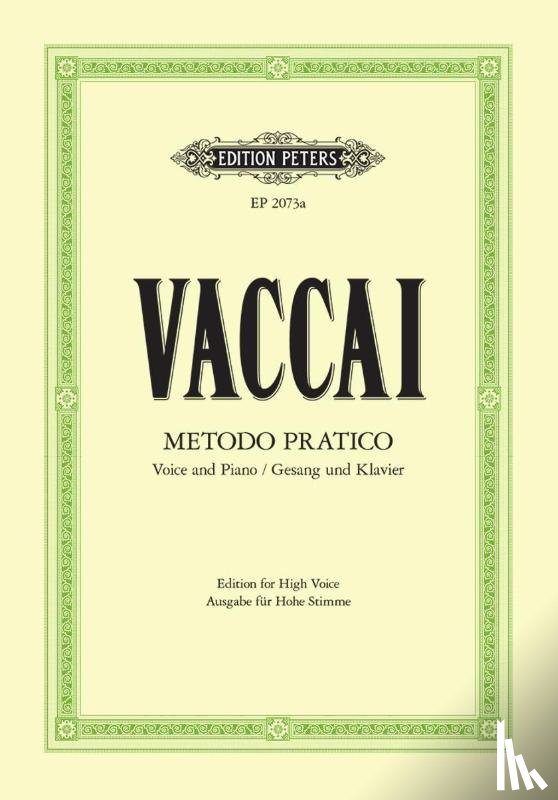 Vaccai, Nicola - Practical Method (High Voice and Piano)