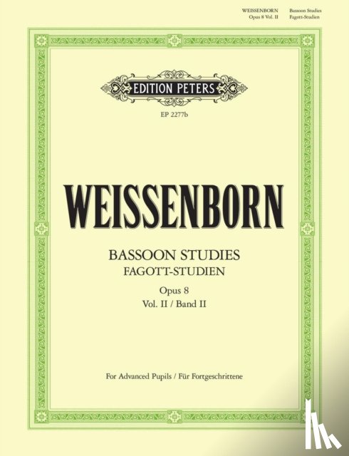 Weissenborn, Julius - Fagott-Studien, Heft 2: Für Fortgeschrittene op. 8
