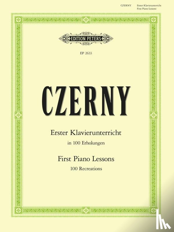 Czerny, Carl - First Piano Lessons