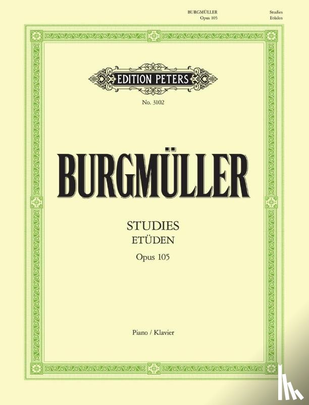 Burgmüller, Johann, Ruthardt, Adolf - 12 Études (Brilliant and Melodious Studies) Op. 105 for Piano