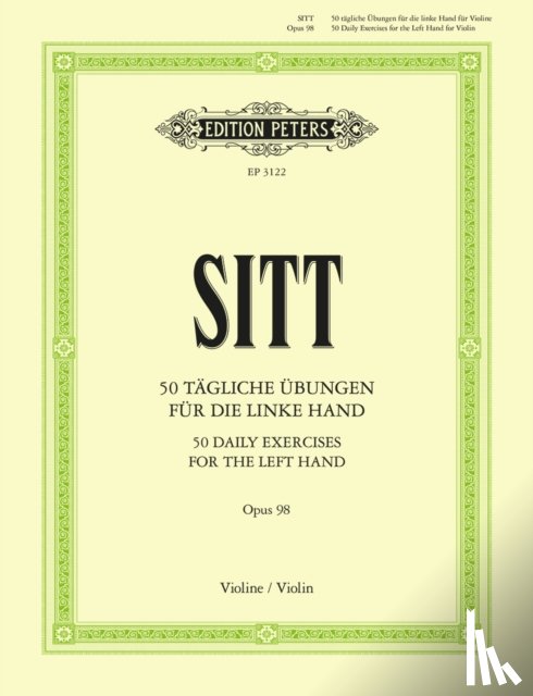 Sitt, Hans - 50 tägliche Übungen für Violine op. 98