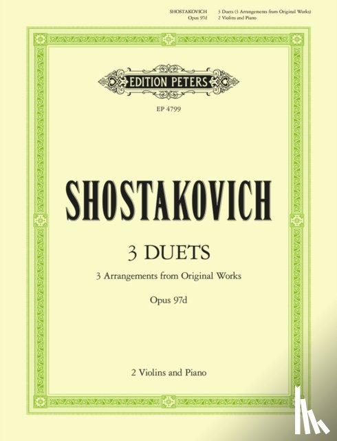 SHOSTAKOVICH, DMITRI - SHOSTAKOVICH 3 DUETS VIOLIN ENSEMBLE