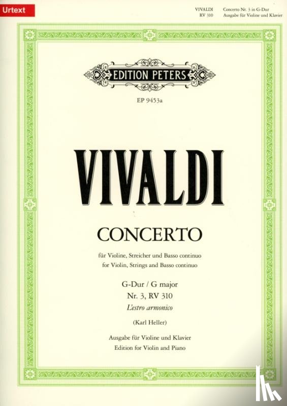 Vivaldi, Antonio, Thiemann, Ulfert, Gerdes, Johannes - KONZERT F R VIOLINE STREICHER UND BASSO