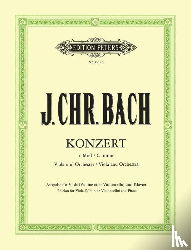 Bach, Johann Christian - Konzert für Viola und Orchester c-Moll