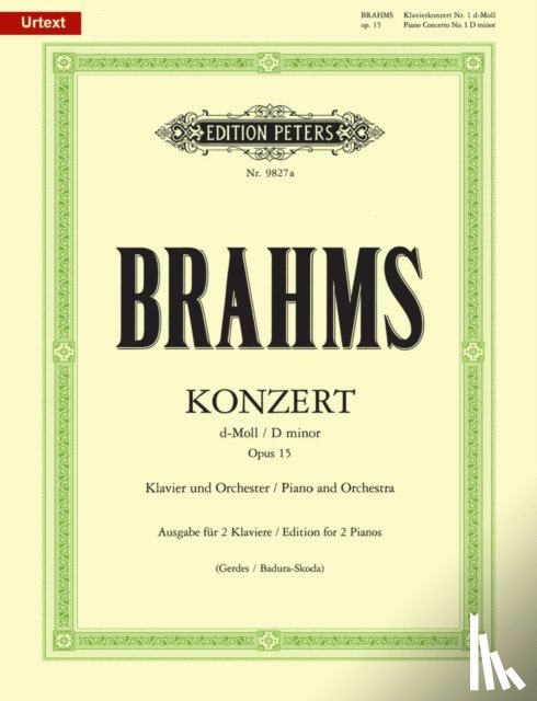 Brahms, Johannes - Konzert Nr. 1 d-Moll op. 15 für Klavier und Orchester, Ausgabe für 2 Klaviere