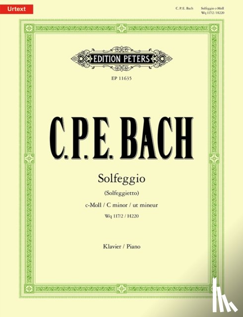 Bach, Carl Philipp Emanuel - Solfeggio (Solfeggietto) c-Moll Wq 117/2 / H220