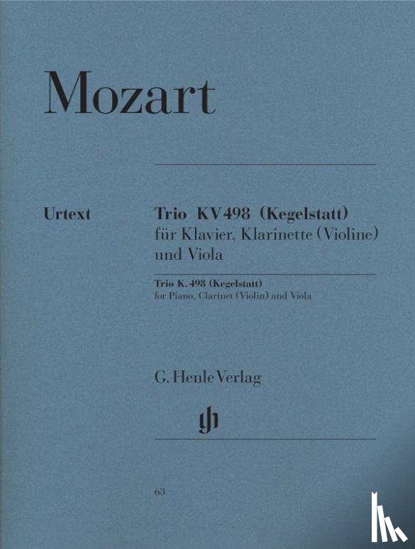Mozart, Wolfgang Amadeus - Mozart, Wolfgang Amadeus - Trio Es-Dur KV 498 (Kegelstatt)