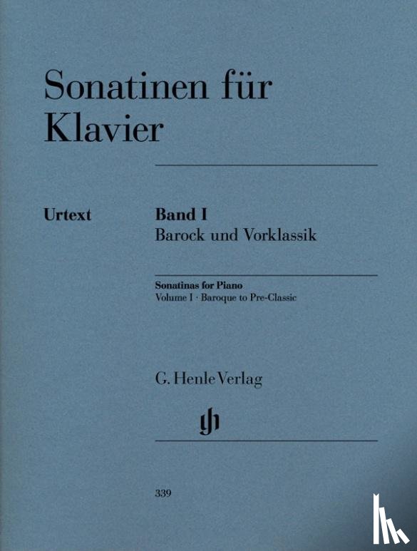 Bach, Carl Philipp Emanuel, Scarlatti, Domenico, Soler, Antonio, Bach, Johann Christoph Friedrich - Sonatinen für Klavier - Band I, Barock und Vorklassik