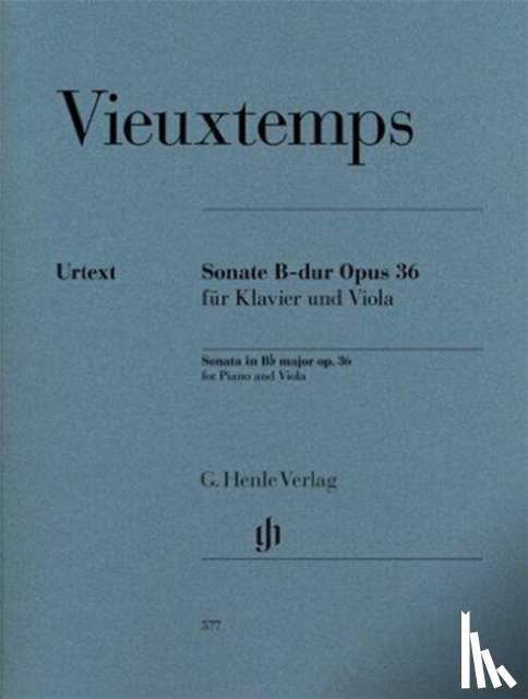 Vieuxtemps, Henry - Sonate B-dur Opus 36 für Klavier und Viola