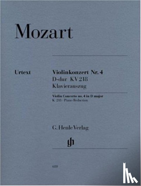 Mozart, Wolfgang Amadeus - Mozart, Wolfgang Amadeus - Violinkonzert Nr. 4 D-dur KV 218