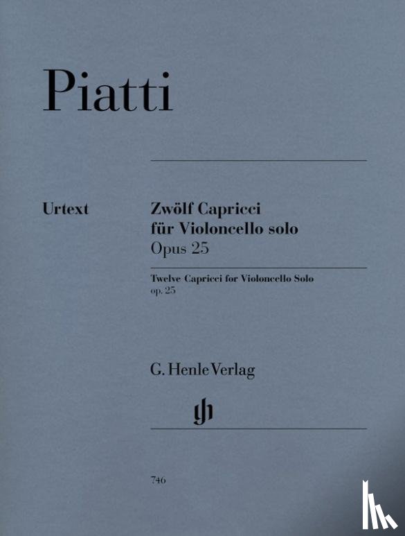 Piatti, Alfredo - Piatti, Alfredo - 12 Capricci op. 25 für Violoncello solo