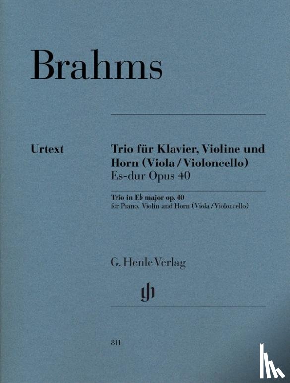 Brahms, Johannes, Klaus Schilde (Fingersatz) - Trio für Klavier, Violine und Horn (Viola / Violoncello) Es-dur Opus 40