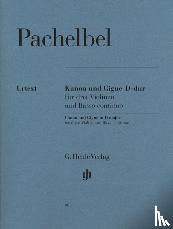 Pachelbel, Johann - Pachelbel, Johann - Kanon und Gigue D-dur für drei Violinen und Basso continuo
