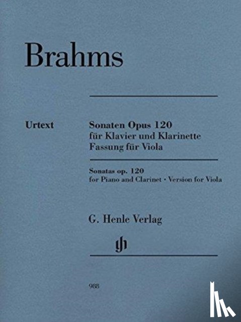 Brahms, Johannes - Sonaten Opus 120 für Klavier und Klarinette