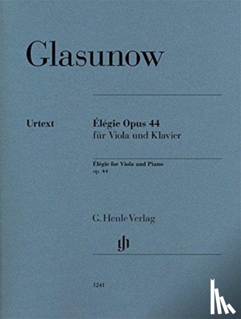 Glasunow, Alexander - Élégie op 44 für Viola und Klavier