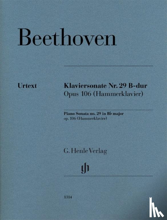 Beethoven, Ludwig van - Piano Sonata no. 29 B flat major op. 106 (Hammerklavier)