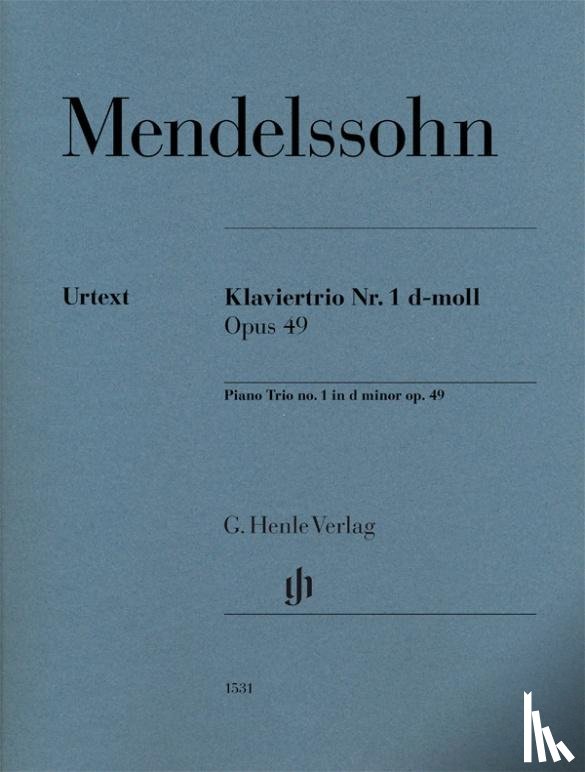 Mendelssohn Bartholdy, Felix - Mendelssohn Bartholdy, Felix - Klaviertrio Nr. 1 d-moll op. 49