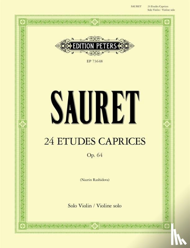 Sauret, Émile - 24 Etudes Caprices op. 64 for Solo Violin