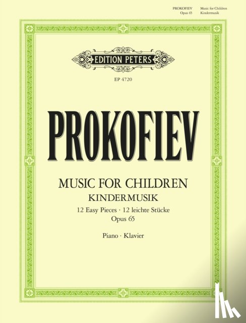 Prokofjew, Sergej - Music for Children: 12 easy pieces for Piano (1935) für Klavier solo op. 65 -Kindermusik-