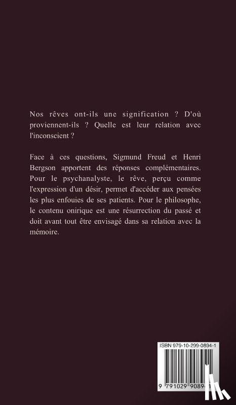 Freud, Sigmund, Bergson, Henri - Le Reve et son interpretation (suivi de Henri Bergson