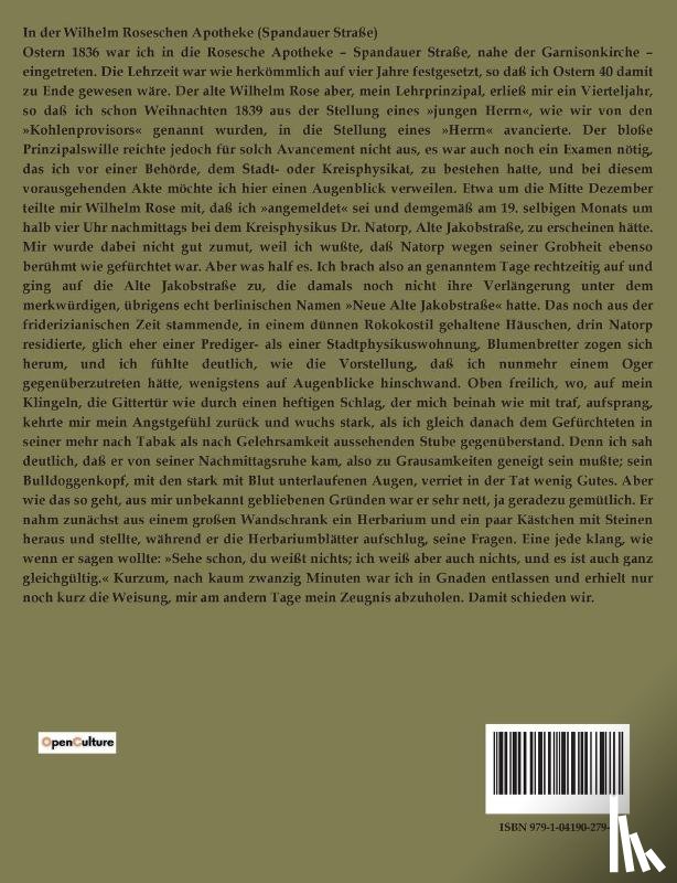 Fontane, Theodor - Von Zwanzig bis Dreißig
