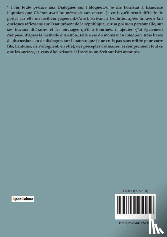 Cicéron - Dialogues sur l'éloquence: Deoratore, Brutus, Orator