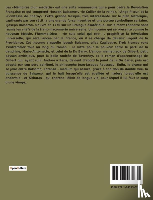 Dumas, Alexandre - JOSEPH BALSAMO Memoires d'un medecin Tome 3