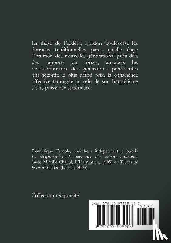 Temple, Dominique - Frederic Lordon, Marx et Spinoza
