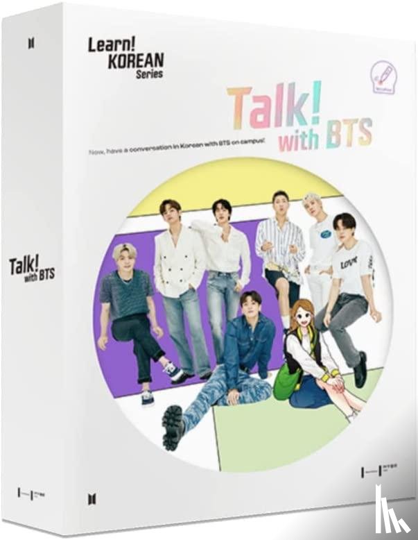  - Talk! With BTS (Global edition) | 2-Book Set (without Motipen) | Korean Learning for Basic Learners | Korean Keyboard Stickers
