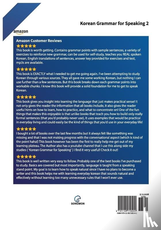 Won, Song - Korean Grammar for Speaking 2