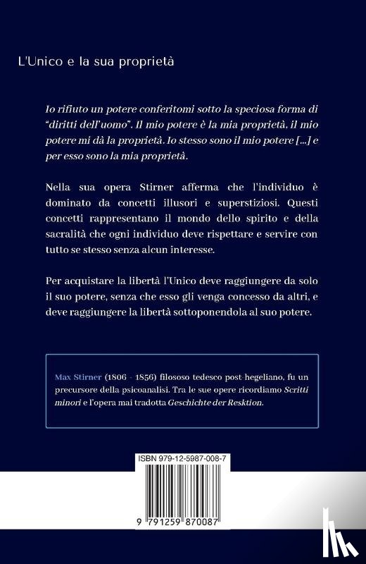 Stirner, Max - L'UNICO E LA SUA PROPRIETA