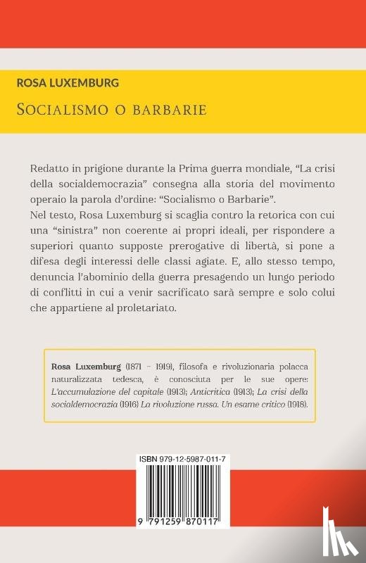 Luxemburg, Rosa - SOCIALISMO O BARBARIE