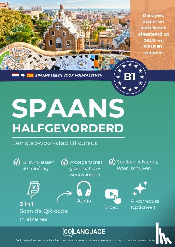 Academy, coLanguage - Spaans B1 halfgevorderd. Een stap-voor-stap B1 cursus